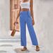 2023 new spring and summer draping straight high waist solid color tether wide-leg pants for women_voghion.com