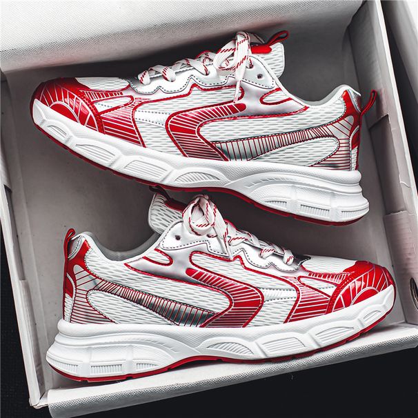 Men S Spring And Autumn Sports Running Thick Bottom Mesh Breathable Fashionable Trendy Daddy Niche Design Casual Shoes_voghion.com