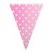 Banner triangular con patrón de puntos: decoraciones coloridas para fiestas de cumpleaños infantiles, baby showers y celebraciones._voghion.com