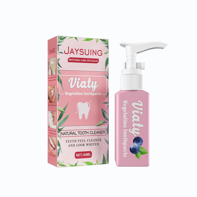Jaysuing bicarbonato di sodio sbiancante dentifricio tipo pressa Frutto della passione, sapore di mirtillo, pulizia orale_voghion.com
