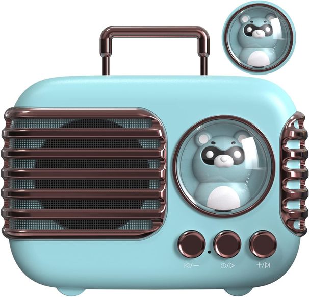 Altoparlante Bluetooth wireless, mini altoparlante portatile carino con accoppiamento TWS, suono forte, riproduzione 4 ore, microfono, scheda TF/SD, linea Aux_voghion.com