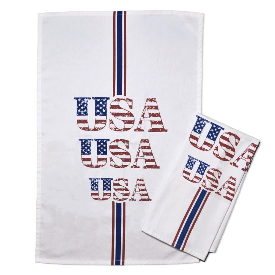 USA Independence Cn Day Patriotic 4th Cleaning Kitchen Drying Hand 100 Towels Drative Americana Of For July 2 Towels Pack Towel_voghion.com
