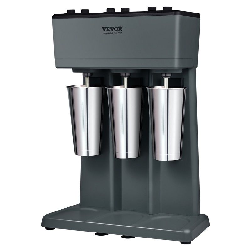 VEVOR Milkshake Maker, 375W X 3 Electric Milkshake Machine, Triple Heads Drink Mixer Blender Machine, 3-Speed Milkshake Mixer With 3 X 820 Ml Stainless Steel Cups, For Commercial And Home_voghion.com