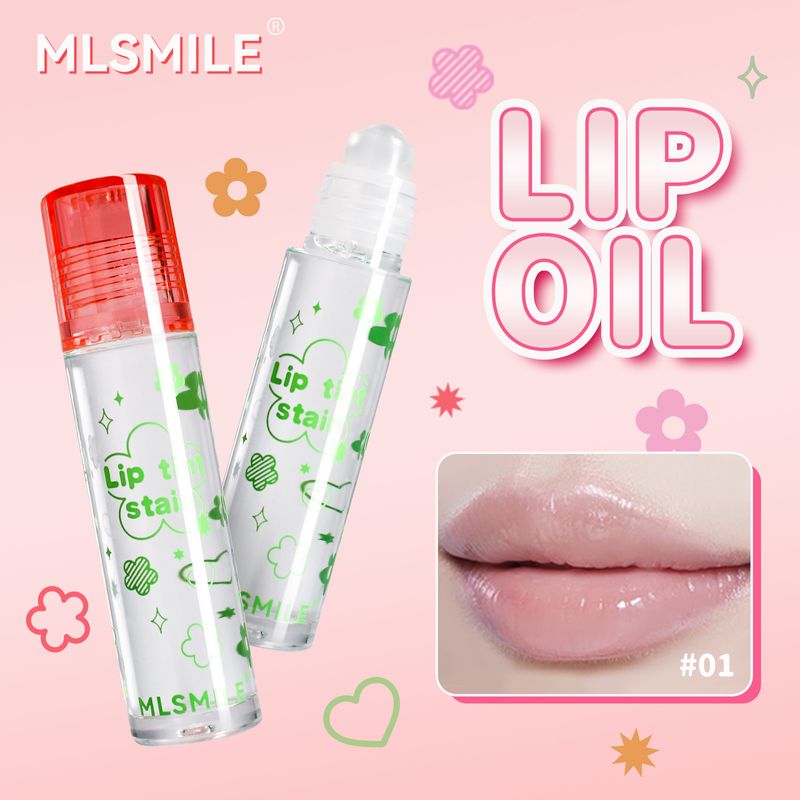 MLSMILE Cosmetics Rossetto a sfera in stick, in tazza antiaderente, facile da colorare, lucidalabbra ad acqua + olio per labbra trasparente_voghion.com