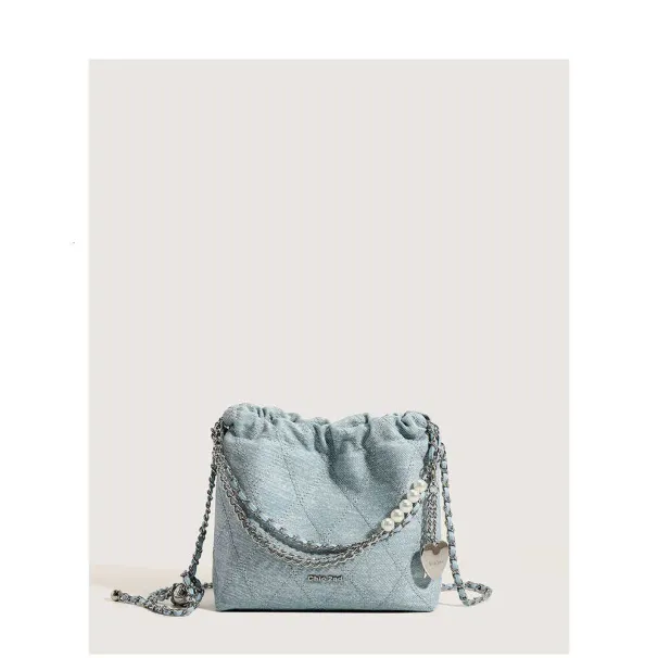 Borsa a tracolla grande capacità, alla moda, piccola, con catena, stile profumo, di alta qualità, da donna, Garbage_voghion.com