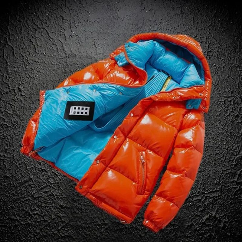 Weiße Enten warme Kapuze dicke Daunen jacke Mann Puffer Jacke Shortdown Mäntel für Männer Winter us hohe Qualität_voghion.com