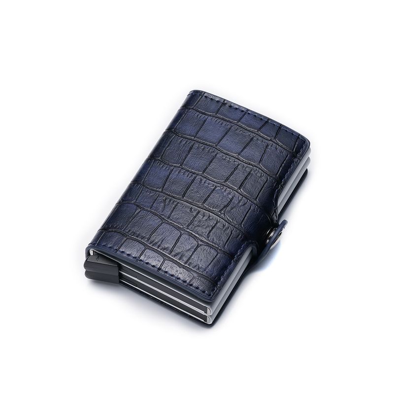 Coin Purses & Holders New Arrival Spot Wholesale Hot Sale RFID Shielding Aluminum Alloy Push Down Trial Card Holder Card Holder_voghion.com