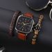 New watch men's square quartz watch business men's watch set _voghion.com