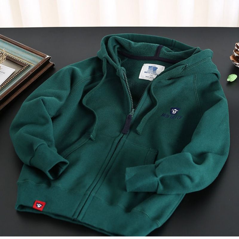Jungen Hoodie Strickjacke Frühling und Herbst Mantel 2024 neue Herbst und Winter Top Reißverschluss Shirt für Kinder_voghion.com