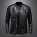 Men's Clothing New Autumn Large Size Stand Collar Leather Jacket Men's Jacket Trendy Slim Men's Casual Motorcycle Clothing Leather Jacket_voghion.com