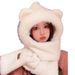 Winter New Women's Plush Hat Scarf Gloves Outdoor Thickened Cycling Warm Three-Piece Set_voghion.com