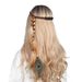 Cerchietto con piume bohémien: accessorio per capelli con piume lunghe su un lato in stile etnico - decorazione per capelli per feste in stile bohémien, chic e versatile_voghion.com