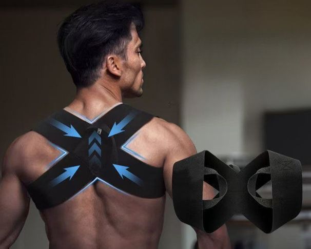 Ceinture correctrice droite unisexe prévenant la courbure du dos bossu, soulignant la poitrine et améliorant la posture, ouvrant les épaules_voghion.com