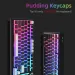 New Pudding PBT Keycaps 129 Keys Double Shot Translucent 60% 80% 100% Layout OEM Profile For RGB Mechanical Gaming_voghion.com