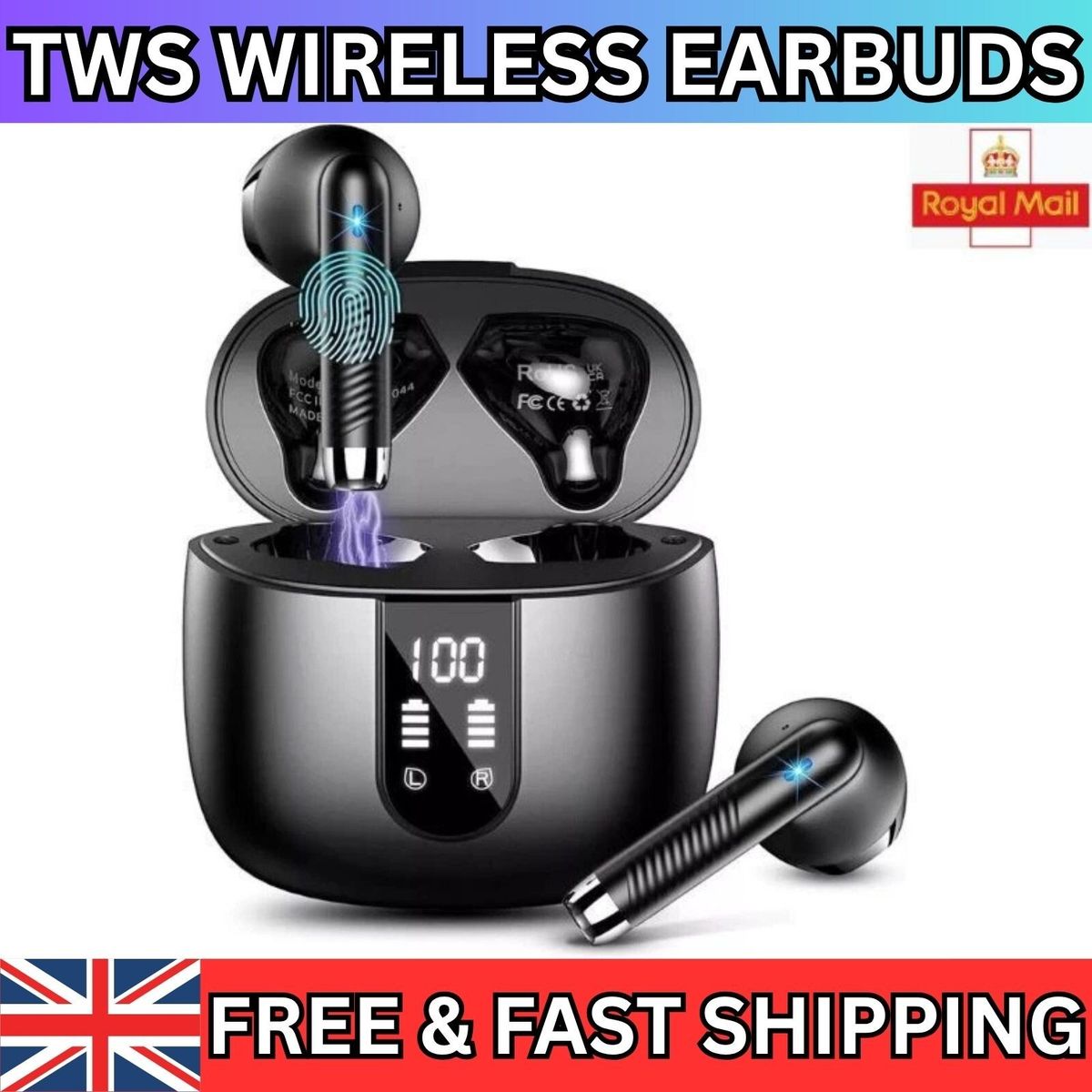 Wireless Earbud TWS Bluetooth 5.3 Earphones 2 ENC Mics IP7 For Android & IPhone_voghion.com