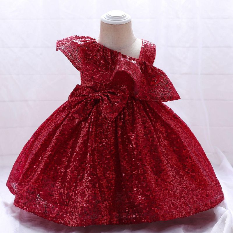 Baby Girls' Clothing Dress Flower Girl Sequined Tutu Wedding Dress Girl Birthday Party Princess Dress Performance Costume_voghion.com