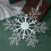Vintage Acrylic Snowflake Ornaments – Elegant Christmas Tree & Door Hanging Decor (Frosted Ice Effect, Lightweight, 6 Sizes & Styles, Luxury Glam)_voghion.com