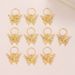 Set van 10 metalen vlinder dreadlock haaraccessoires, paardenstaart vlecht haarspeldjes met geometrisch open design_voghion.com