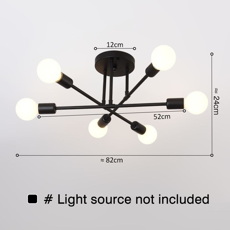 Modern LED mennyezeti lámpák Ipari fényforrás nélkül Vas fekete/arany nordic minimalista lakberendezés Nappali étkező mennyezeti lámpák_voghion.com