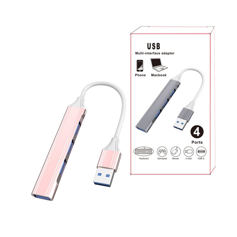HXSJ TYPE-C USB Splitter 3.0 One to Four Laptop Multi Interface High Speed Expansion with Hub_voghion.com