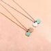 Ins Stainless Steel Necklace For Women, Simple, Personalized, Versatile, Drop Glue LOVE Double Heart-shaped Pendant,_voghion.com