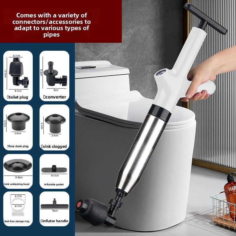 Nouveau modèle de tuyau à une seule pression en acier inoxydable pour déboucher les canalisations d'égout domestiques et aspirer les toilettes_voghion.com