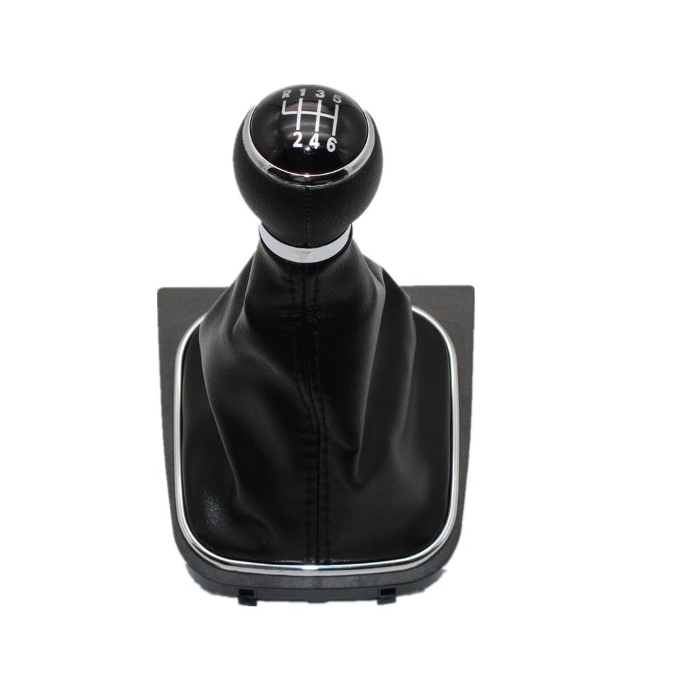 For VW EOS 2006 2007 2008 2009 2010 2011 Car-Stying 6 Speed Car Gear Stick Level Shift Knob With Leather Boot_voghion.com