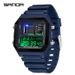 Digital Alarm Clock Watch With Multi-Function Timer, Stopwatch, LED Backlight, Waterproof 50m, Unisex Square Sports Watch For Students Professionals_voghion.com