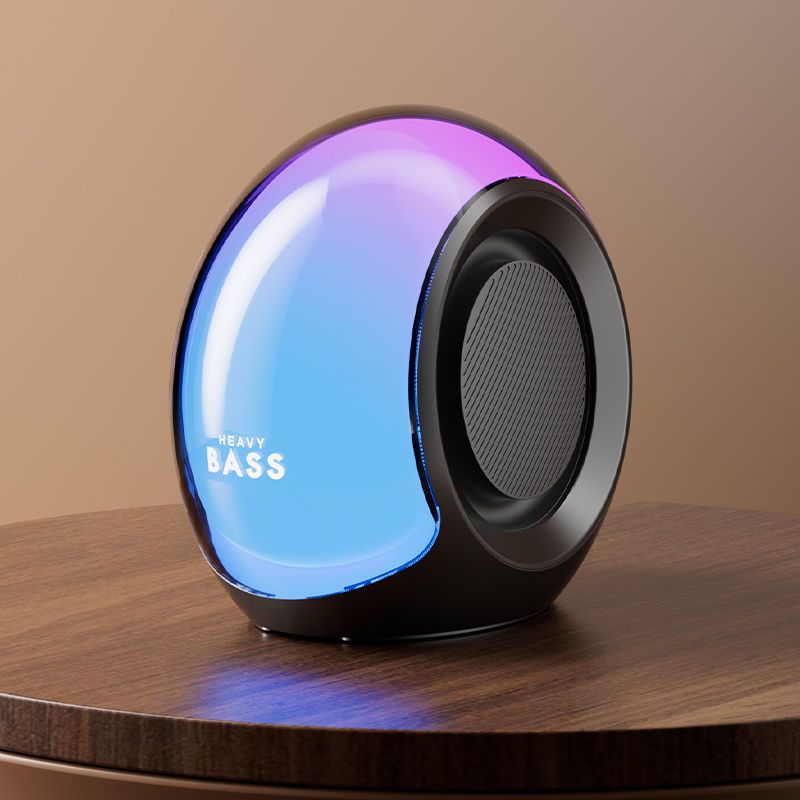 [2025 New Model] Wireless Bluetooth High Sound Quality Desktop Colorful Atmosphere Light Rechargeable Subwoofer Speaker_voghion.com