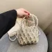 Handmade Pearl Bag Sweet Shoulder Tote Bead Handbag Women 2024 Summer Party Small Bucket Purse 250314l_voghion.com