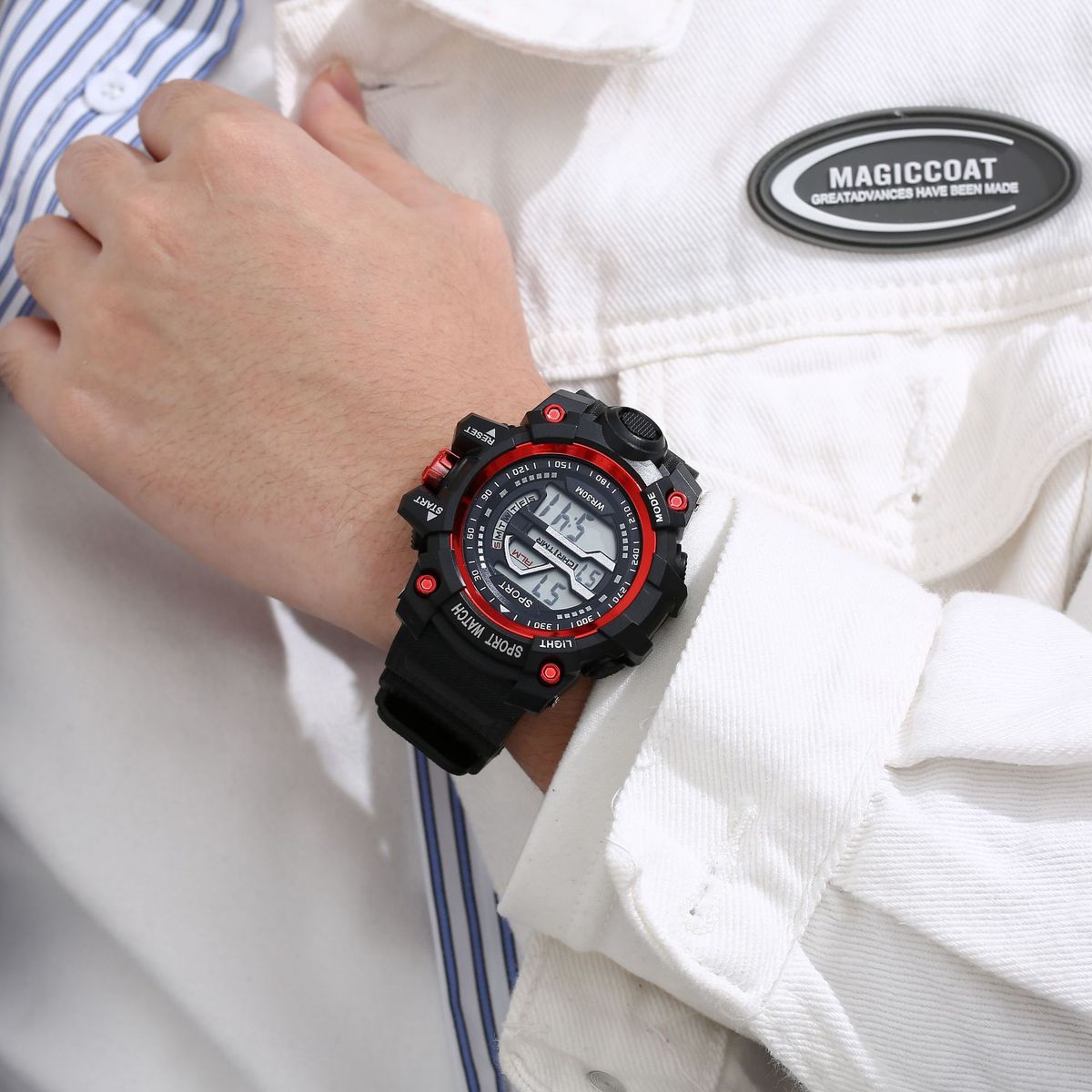 Herenhorloges Eenvoudige sporthorloges voor jongens en meisjes in modieuze horloges, wekkerhorloges voor tieners en middelbare scholieren_voghion.com