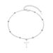 S Pure Silver Round Bead Cross For Women, Ins Fashionable And Versatile Long Anklet Jewelry_voghion.com