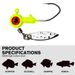 Soft Bait Weighted Lead Head With Swivel Spinner Anti-Hooking Lure 1.4g 1.6g 3g JIG Hook_voghion.com