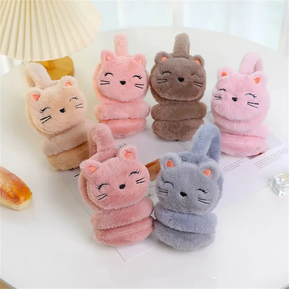 Cartoon Rabbit Winter Warm Earmuffs Children Girls Plush Thick Soft Cover Protection Warmth Ear Muffs for Women Kids_voghion.com