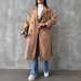 Damenbekleidung mittellanger Pendlerwollmantel für Damen vielseitiger, lockerer Mantel mit langen Ärmeln_voghion.com