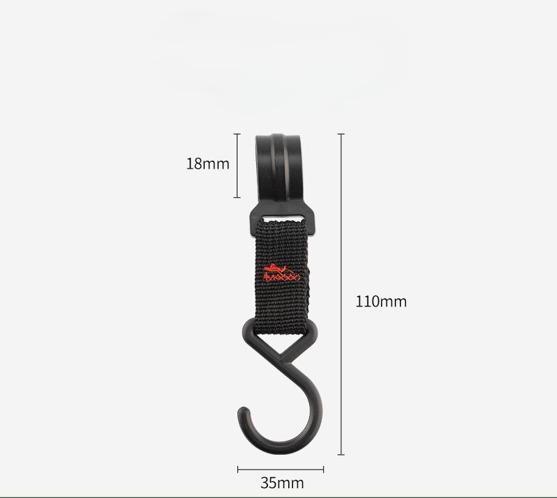 Portaoggetti triangolare da campeggio per esterni, con fibbia in acciaio e barra trasversale in fettuccia, gancio per cappotto resistente_voghion.com