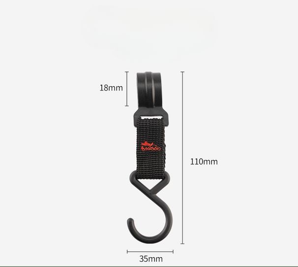 Portaoggetti triangolare da campeggio per esterni, con fibbia in acciaio e barra trasversale in fettuccia, gancio per cappotto resistente_voghion.com