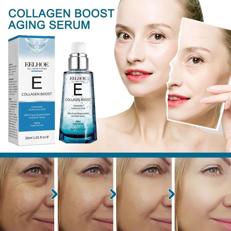 Effective anti-ageing and anti-wrinkle facial serum to remove facial wrinkles fine lines around the eyes crow's feet neck wrinkl_voghion.com