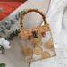 Summer New High-End Box Niche Design Women's Bamboo Handle Acrylic Transparent Small Bag_voghion.com