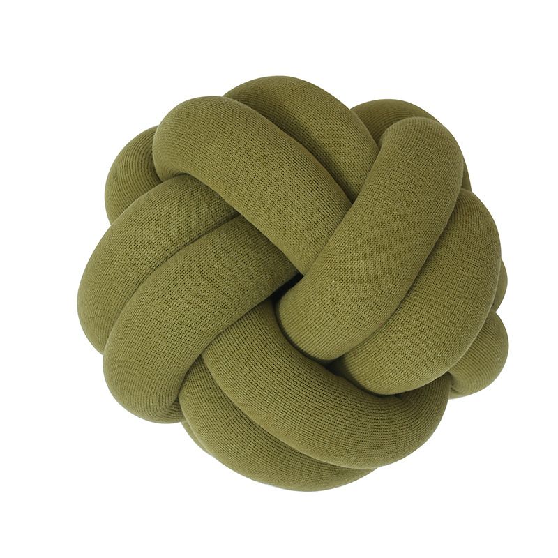 Nordic Knitted PomPom Pillow - Handmade Velvet Throw Pillow With 8-Sided Knot Design (Boho Chic Home Decor)​_voghion.com