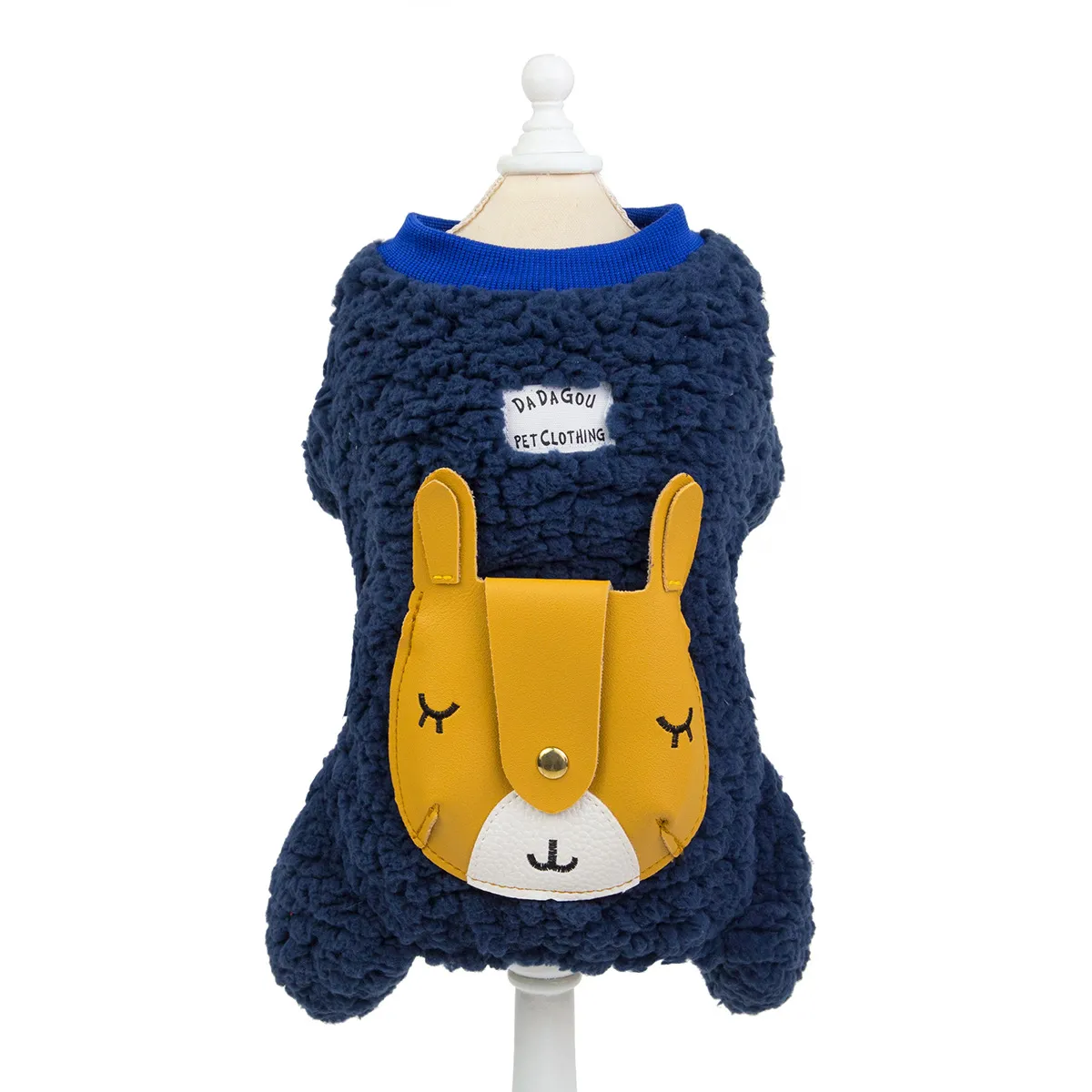 Pet Clothing Autumn/Winter New Teddy Dog Cat Bag Style 19 Thick Four Leg Velvet Clothes_voghion.com