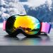 Magnetic Flip Cover Ski Men, Double Layer Anti-Fog Snow Goggles, UV Protection, Dustproof Mountaineering Goggles For_voghion.com