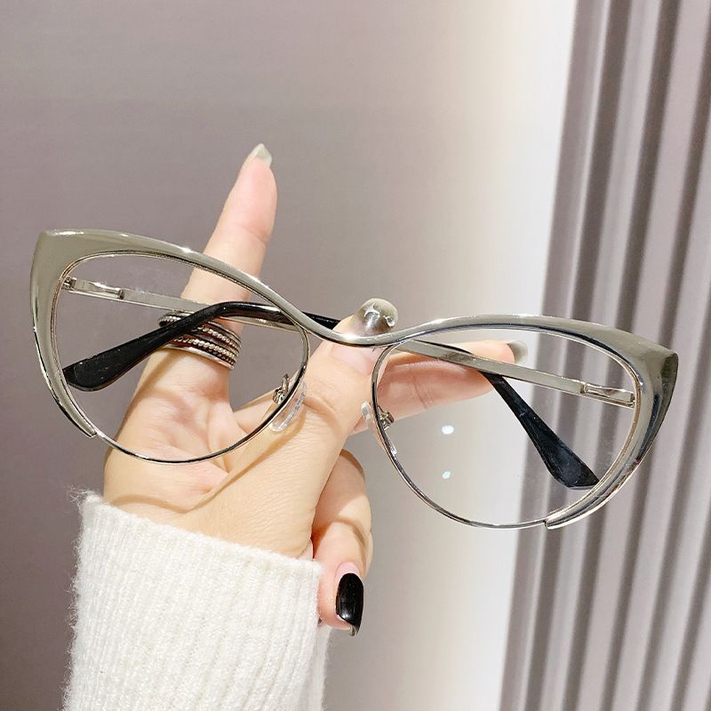 Accessori unisex Occhiali da sole Cat Eye Triangolo Semplice Retro Occhiali da vista Montatura Miopia Anti Luce Blu Occhiali piatti_voghion.com