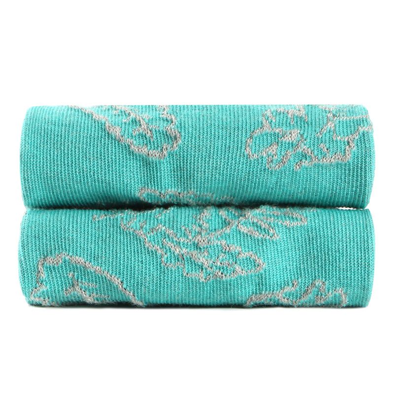 200 Needle 3D Leaf Pattern Silicone Anti-Slip Men's Boat 2020 Autumn New Cotton Invisible Socks_voghion.com