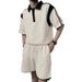 Boys' Cool And Handsome Outfit Casual Sports Short Sleeve Shorts Matching Set High-End Men's Summer Clothing_voghion.com