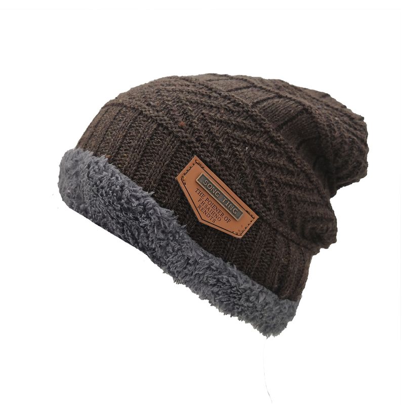 Bonnets Chapeau Femmes Chapeaux Tricotés Pour Hommes Casquette D'hiver Bonnet Casquettes Gorro Épais Chaud Sans Brim Fourrure Bonnet Hommes_voghion.com