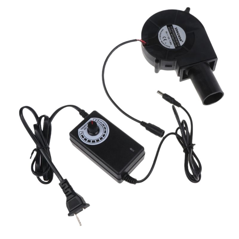 Portable 12V Power BBQ Blower Wood Stove Speed-regulating Outdoor Portable_voghion.com