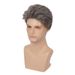 Synthetic Clip-in New Wigs Men's Gray Mixed Short Wigs Fluffy Natural Fashion Chemical Fiber Wigs_voghion.com