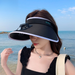New Rechargeable Fan Summer Outdoor Large Brim Open Top UV Protection Sun Hat_voghion.com