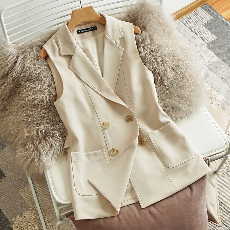 Damenbekleidung Modische und stilvolle Anzugweste für Damen, Oberbekleidung für Frühling und Herbst, trendiges Design, Nischen- und vielseitige Mode_voghion.com